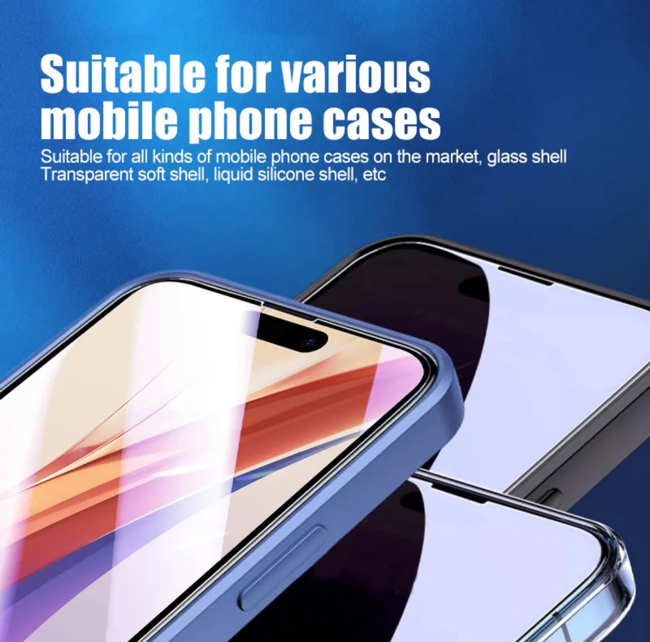 PJun Branded Violet Anti-Blue Light Glass Screen Protector 1pc- iPhone