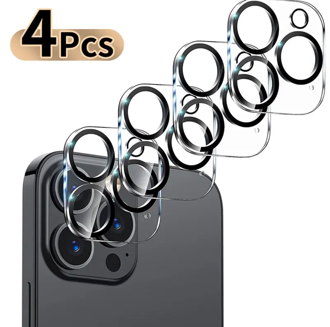 PJun Branded Premium 9H Clear Camera Lens Protector- 4pcs for Apple iPhone 15 Series 2023