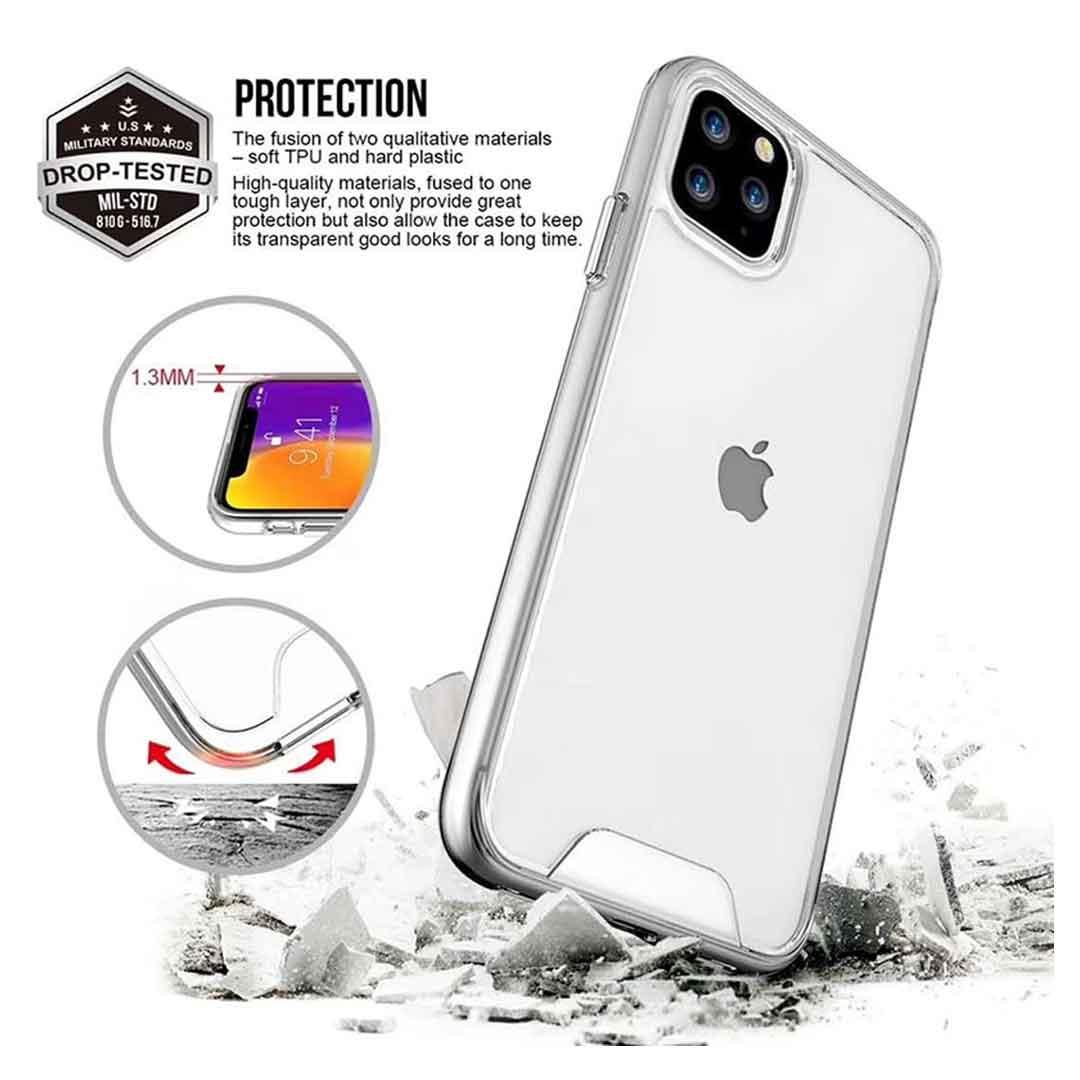 Premium Space Collection Clear Hardshell Phone Case- for selected Apple iPhone Models