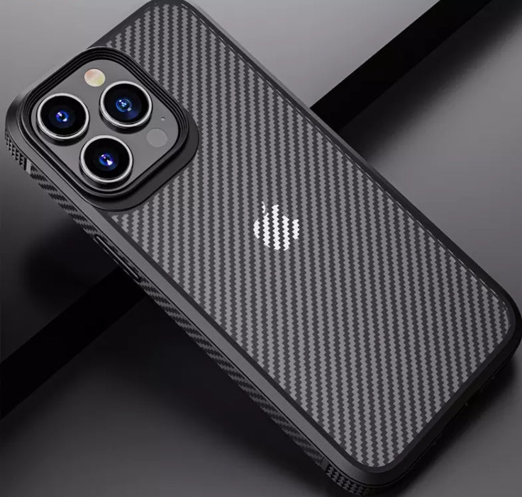 Simplicity Casual Commuters Carbon Fibre Hardshell TPU Phone Case- for Apple iPhone 14 Series - Super Savings Technologies Co.,LTD 