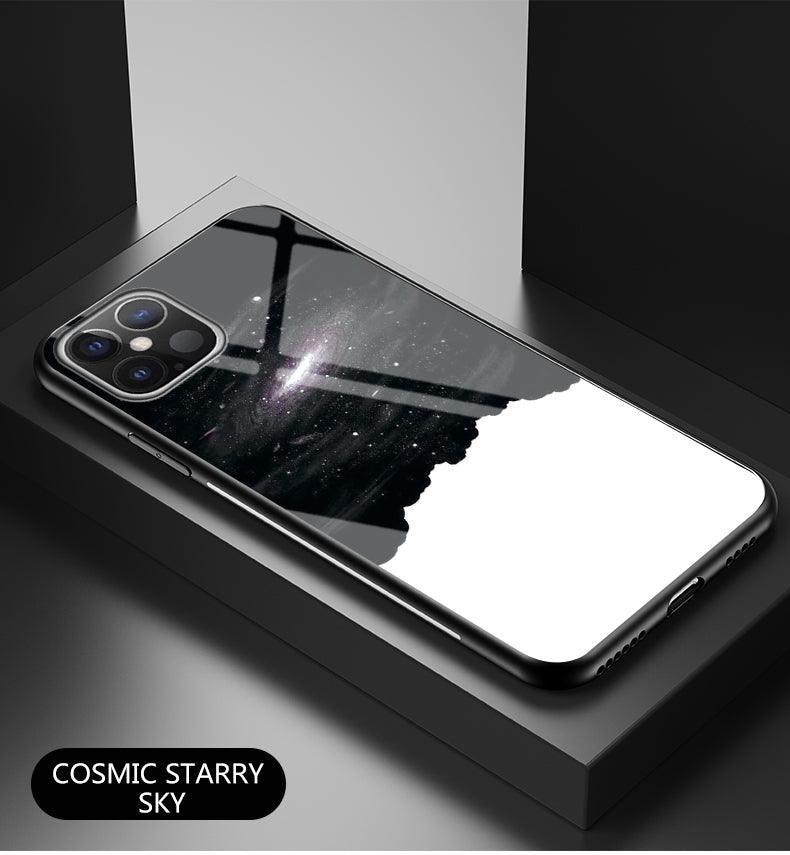 Premium Galaxies Designers Tempered Glass Phone Case - for New Apple iPhone 13Mini/13/13Pro/13ProMax - Super Savings Technologies Co.,LTD 