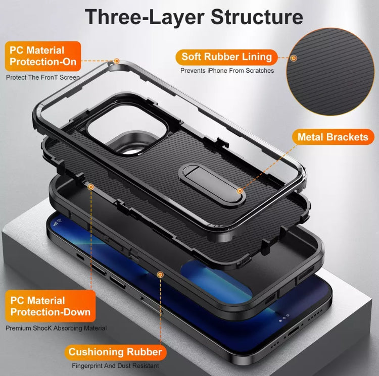 Premium Drop-Protection Style Double-Layers Kickstand Phone Case- for Apple iPhone 14 Series 2022 - Super Savings Technologies Co.,LTD 