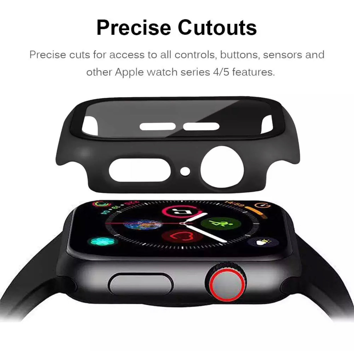 Premium Multi-Colour 2 in 1 Tempered Glass Shockproof Apple Watch Case- for selected Apple Watch in 38mm - Super Savings Technologies Co.,LTD 