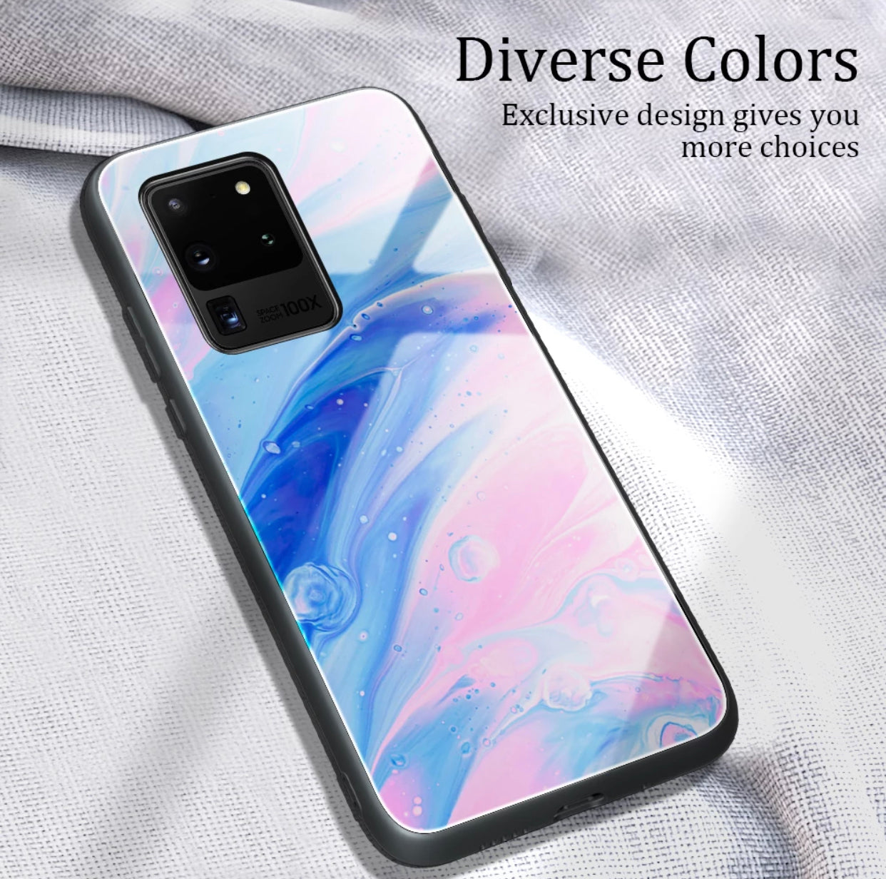 Premium Hard Tempered Glass Marble Painted Case-for selected Samsung Galaxy models - Super Savings Technologies Co.,LTD 