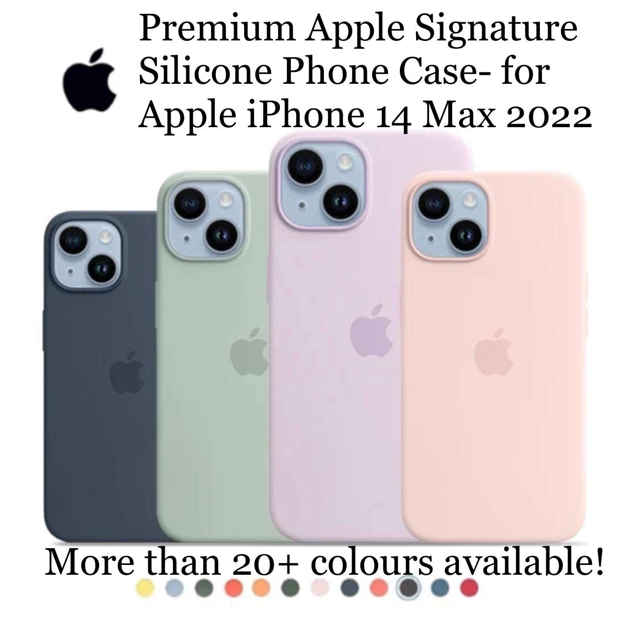 Premium Apple Signature Silicone Phone Case- for Apple iPhone 14 Max 2022 - Super Savings Technologies Co.,LTD 