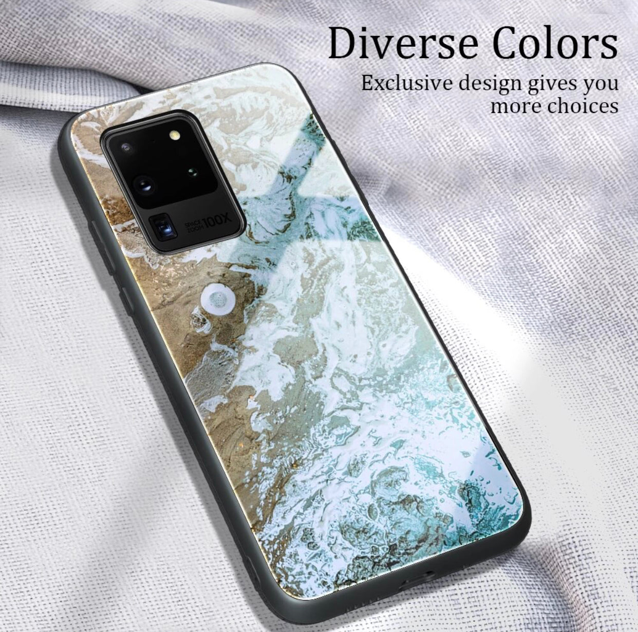 Premium Hard Tempered Glass Marble Painted Case-for selected Samsung Galaxy models - Super Savings Technologies Co.,LTD 