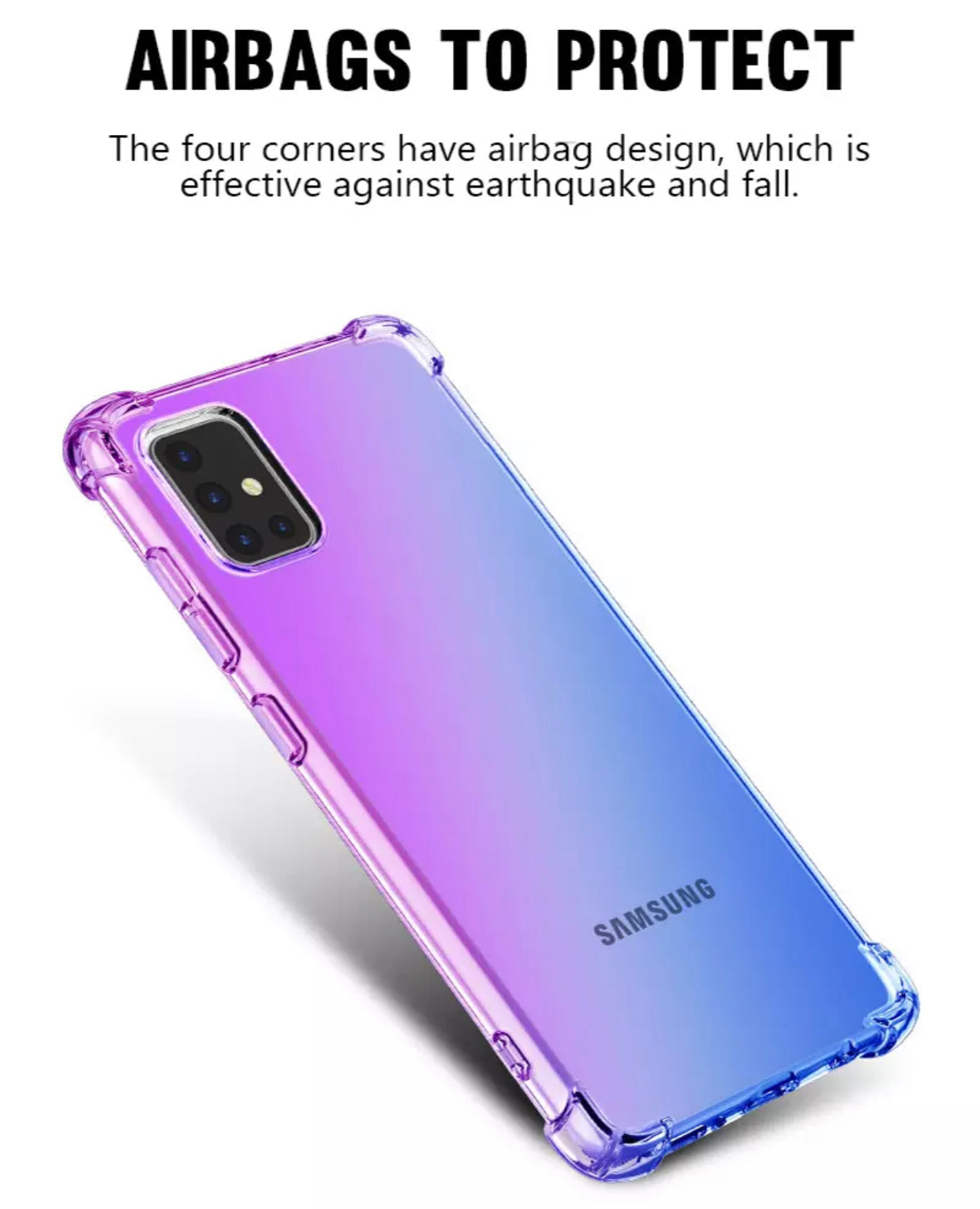 Premium Four Corners AirBag Impact Technology Colourful Gradient Cases- for Special Edition Samsung Galaxy S10Lite/S10-5G - Super Savings Technologies Co.,LTD 