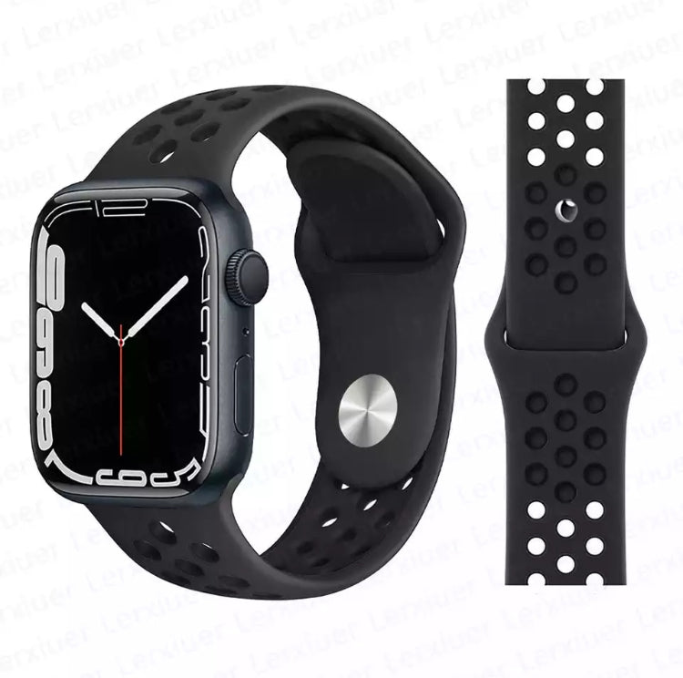 Signature Nike Apple Watch Silicone Sport Bands with Breathable Lining