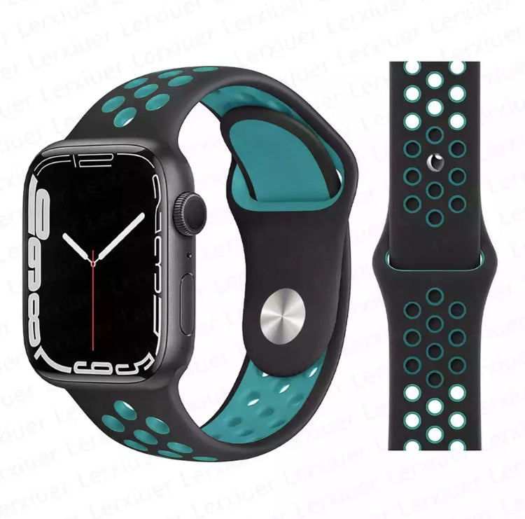 Signature Nike Apple Watch Silicone Sport Bands with Breathable Lining