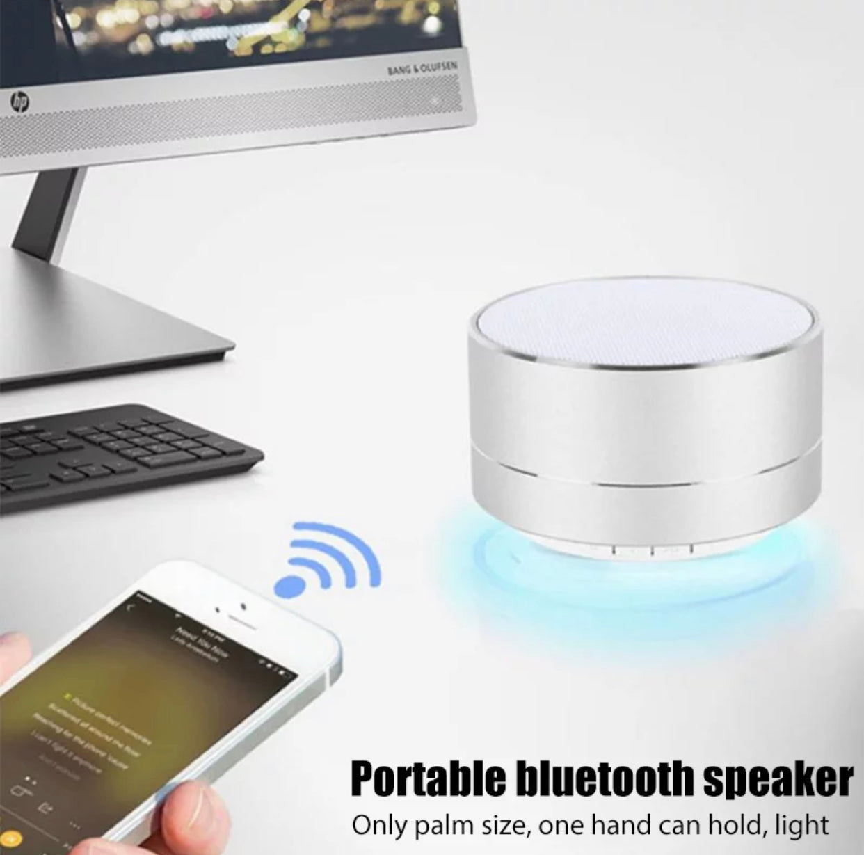 Premium A10 New Technology Fashion Mini Bluetooth Speaker with Studio Sounds Quality- Professional Gold Colour - Super Savings Technologies Co.,LTD 