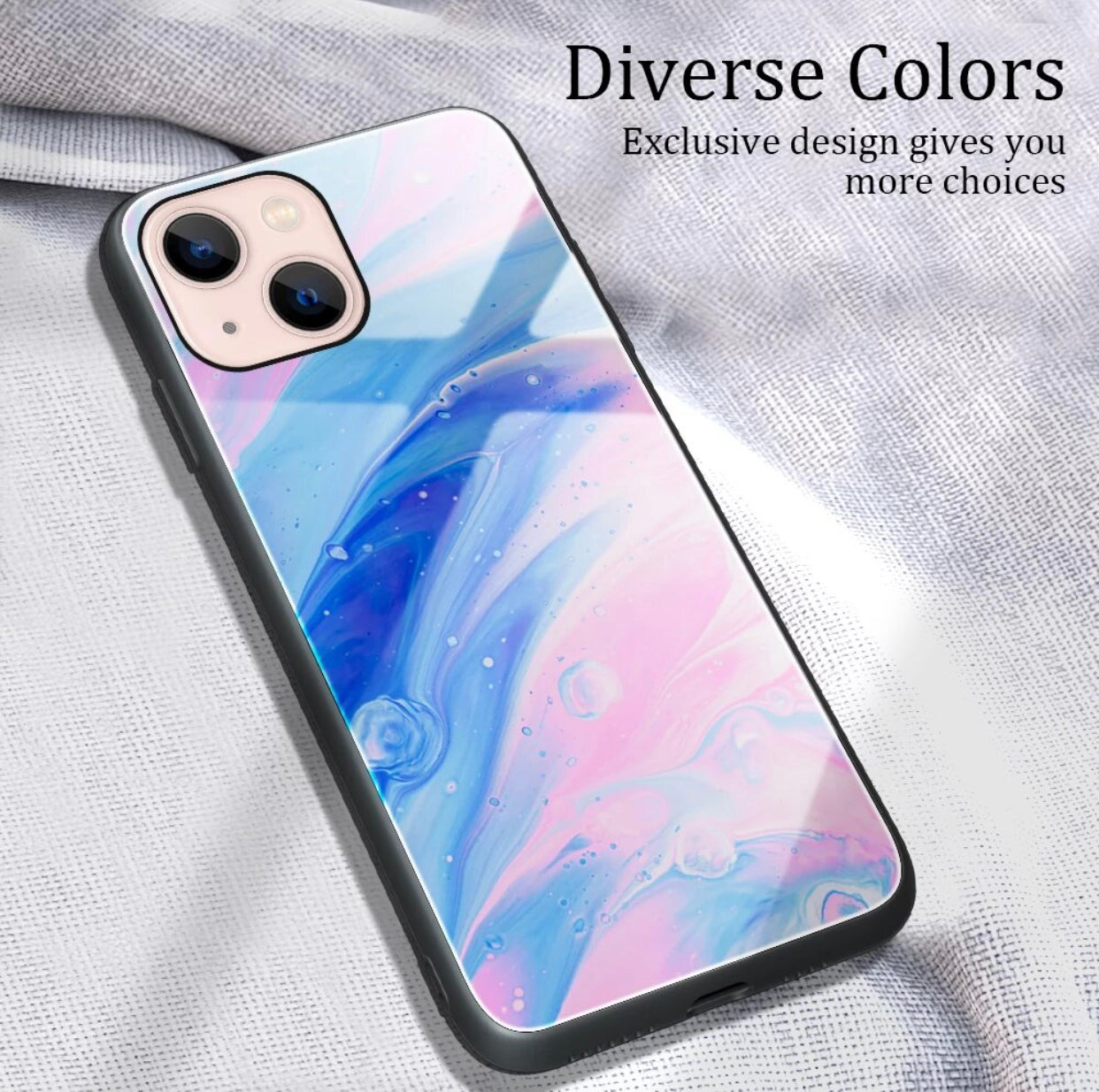 Premium Hard Tempered Glass Marble Painted Case-for selected Apple iPhone models - Super Savings Technologies Co.,LTD 