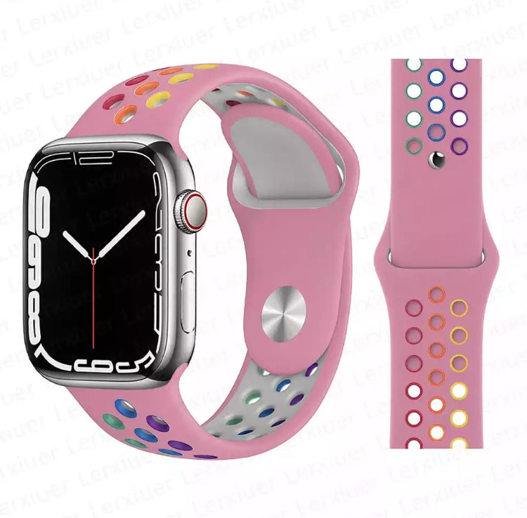 Signature Nike Apple Watch Silicone Sport Bands with Breathable Lining