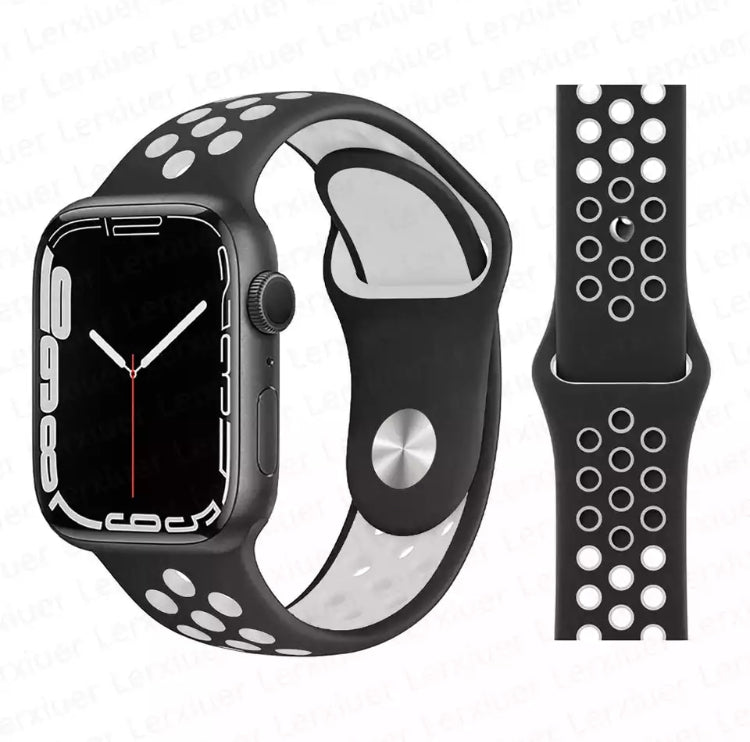 Signature Nike Apple Watch Silicone Sport Bands with Breathable Lining