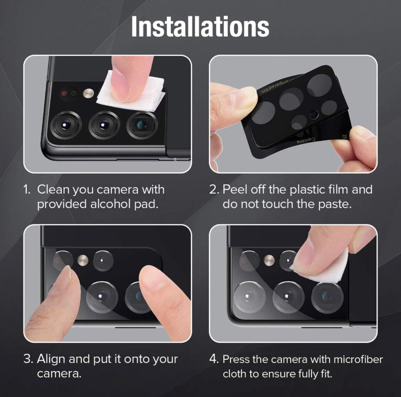 3pcs 9H Lens Protectors for Samsung Galaxy - Elevate Your Photography!