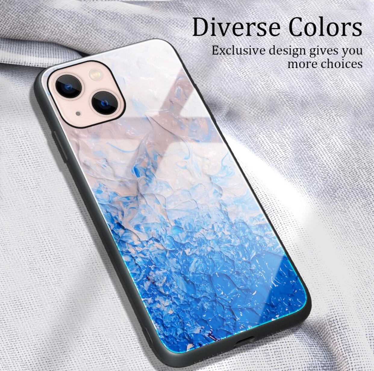 Premium Hard Tempered Glass Marble Painted Case-for selected Apple iPhone models - Super Savings Technologies Co.,LTD 