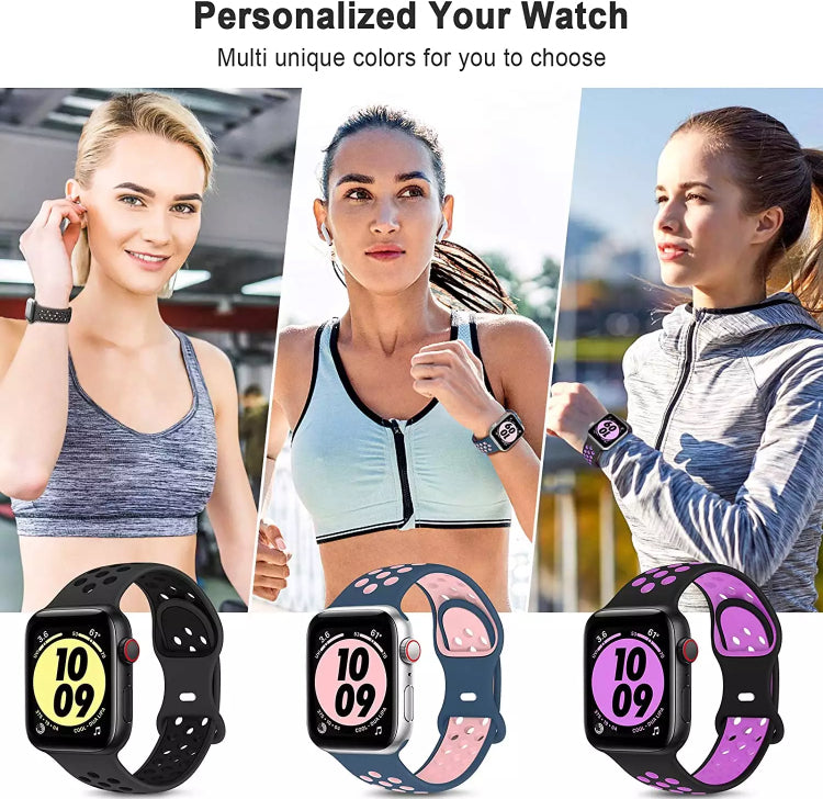 Signature Nike Apple Watch Silicone Sport Bands with Breathable Linings- for Selected Apple Watch 40mm Size - Super Savings Technologies Co.,LTD 