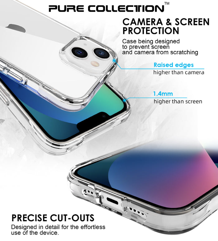 Premium Pure Collection Ultra-Clear Shockproof Hardshell Phone Case- for Apple iPhone 14 Series 2022 - Super Savings Technologies Co.,LTD 