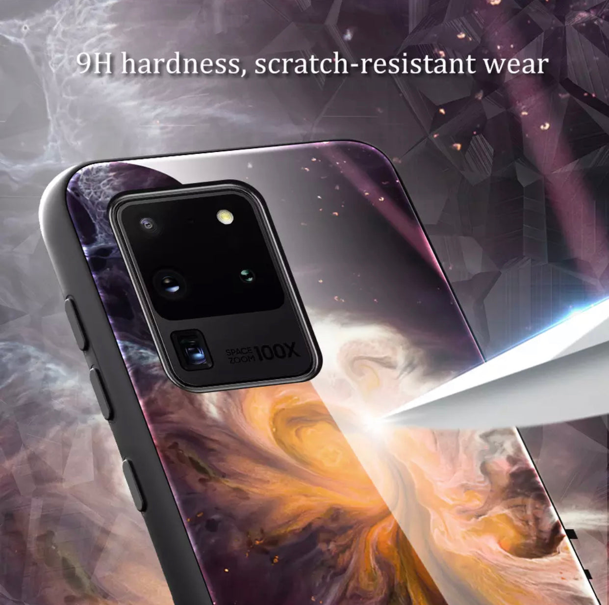 Premium Hard Tempered Glass Marble Painted Case-for selected Samsung Galaxy models - Super Savings Technologies Co.,LTD 