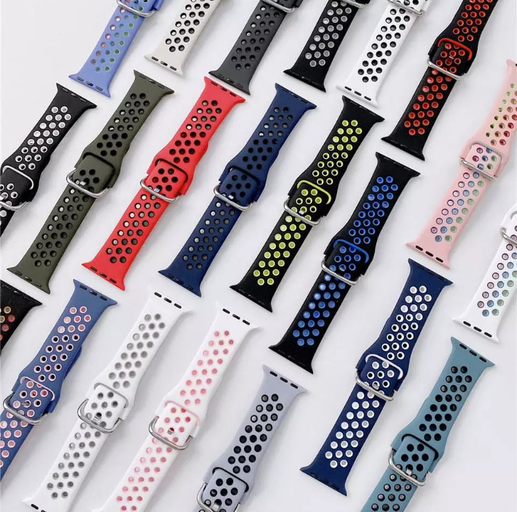 Signature Nike Apple Watch Silicone Sport Bands with Breathable Linings- for Selected Apple Watch 40mm Size - Super Savings Technologies Co.,LTD 