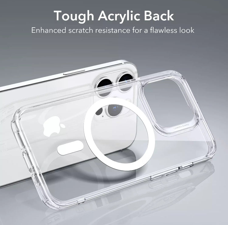 ESR Branded Clear MagSafe Shockproof Hybrid Hardshell Phone Case with HaloLock Feature- for Apple iPhones/14 Series - Super Savings Technologies Co.,LTD 