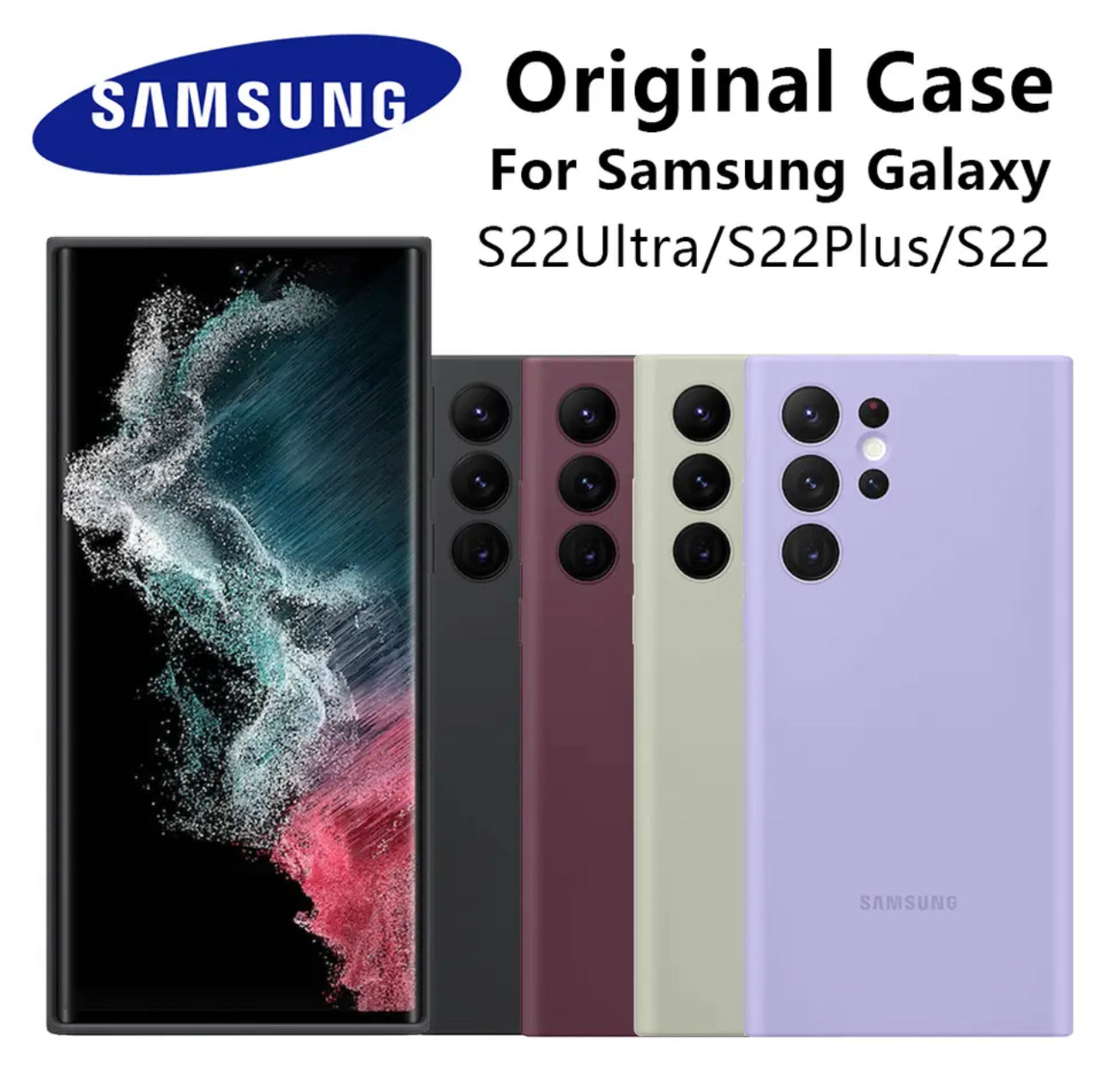 Original Samsung Galaxy Silicone Phone Case with Logo- for Selected Samsung Galaxy Models - Super Savings Technologies Co.,LTD 