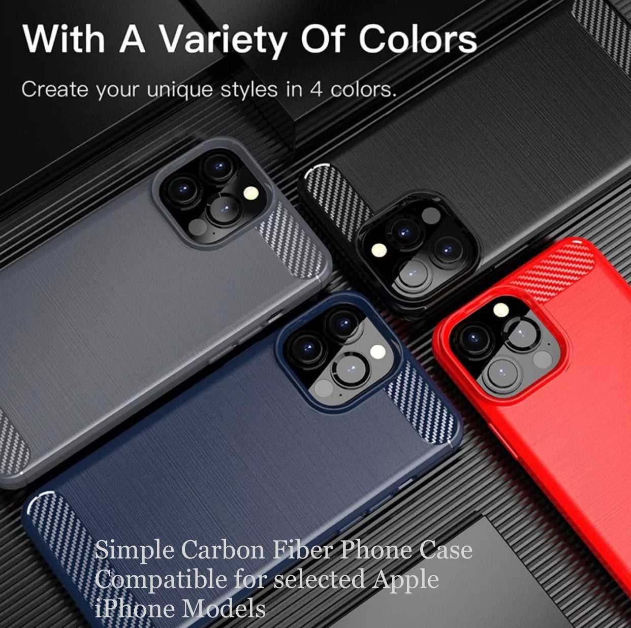 Simple Carbon Fiber Phone Case- for selected Apple iPhone models - Super Savings Technologies Co.,LTD 