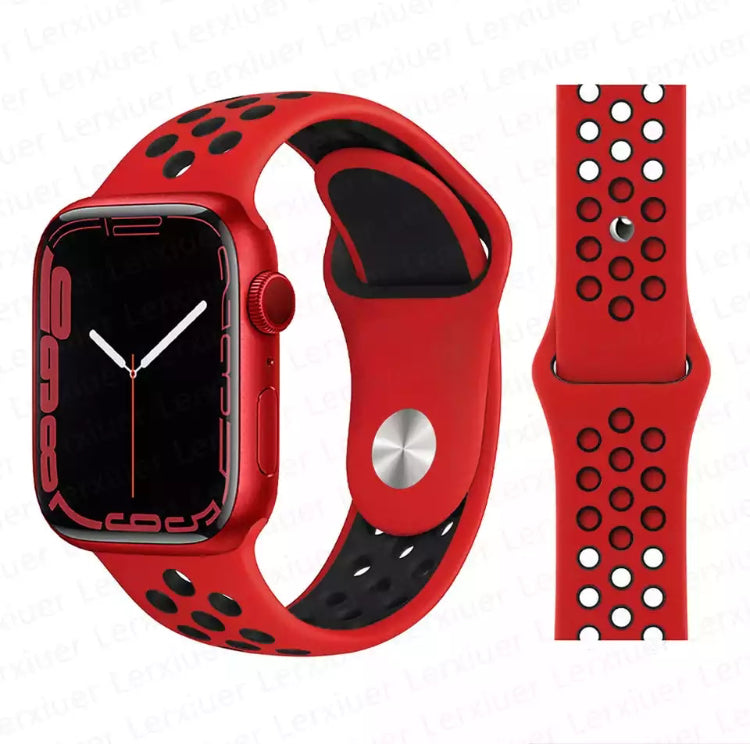 Signature Nike Apple Watch Silicone Sport Bands with Breathable Lining