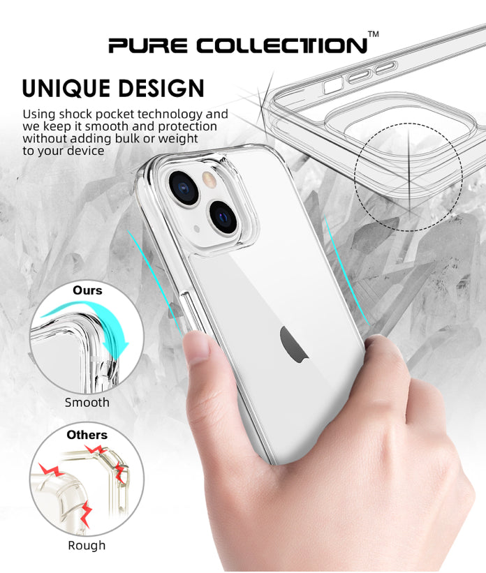 Premium Pure Collection Ultra-Clear Shockproof Hardshell Phone Case- for Apple iPhone 14 Series 2022 - Super Savings Technologies Co.,LTD 