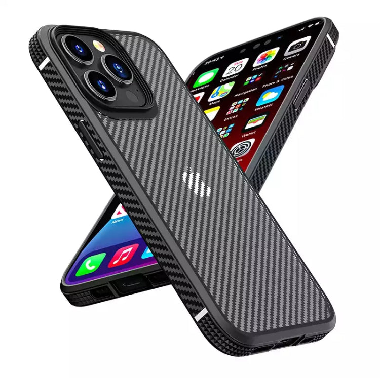 Simplicity Casual Commuters Carbon Fibre Hardshell TPU Phone Case- for Apple iPhone 14 Series - Super Savings Technologies Co.,LTD 