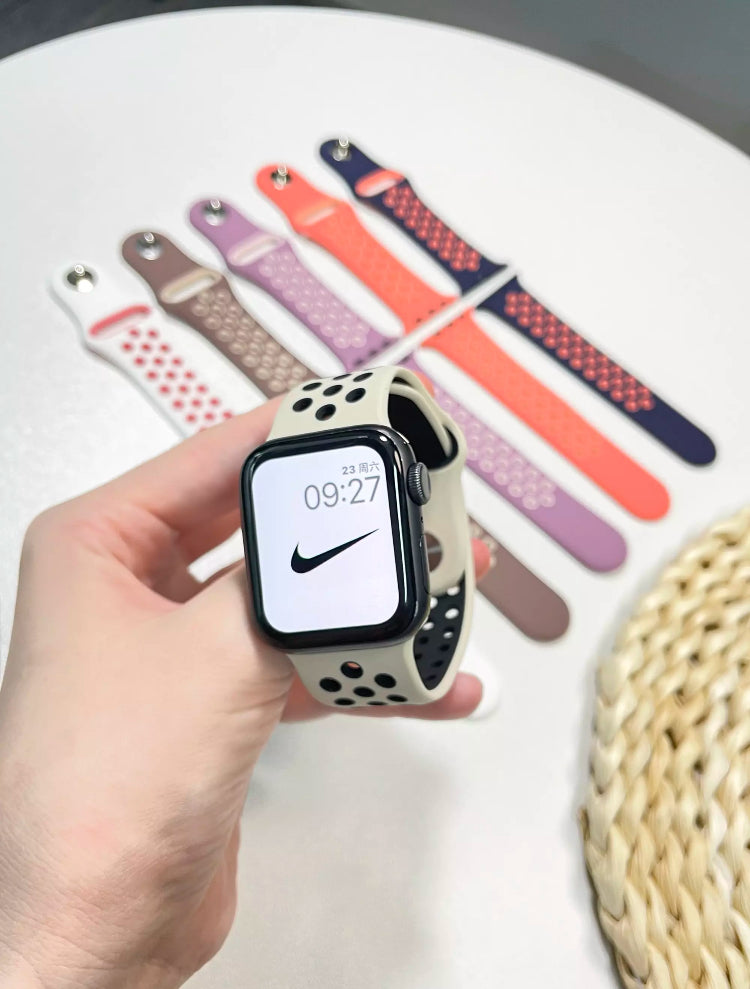 Signature Nike Apple Watch Silicone Sport Bands with Breathable Linings- for Selected Apple Watch 40mm Size - Super Savings Technologies Co.,LTD 