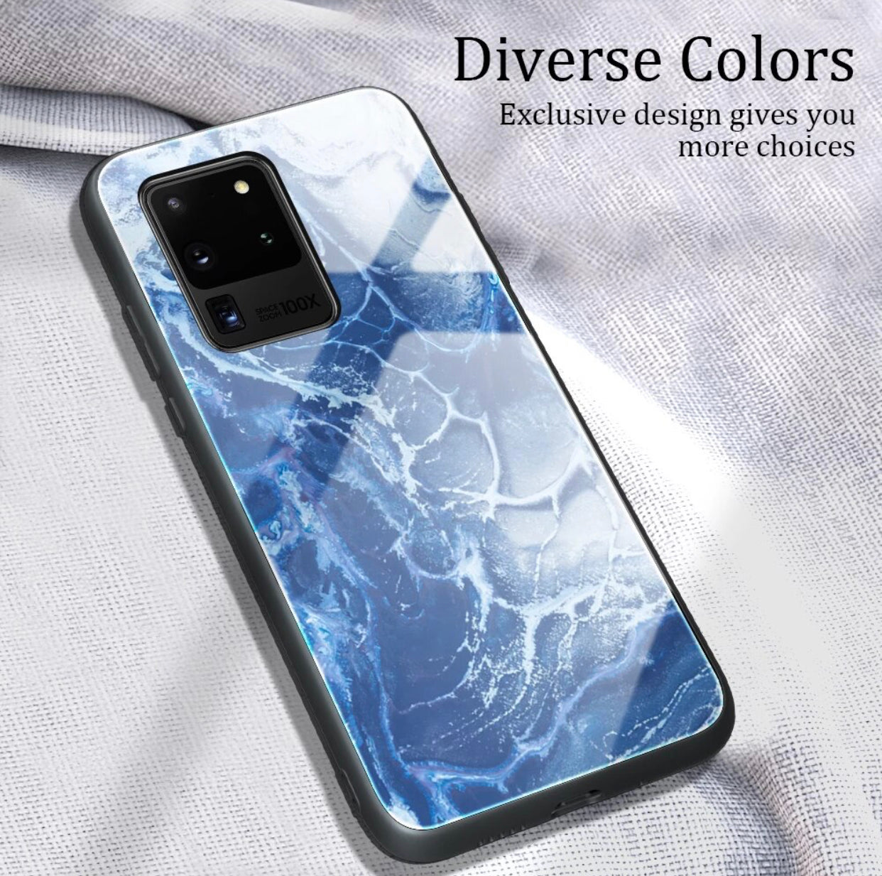 Premium Hard Tempered Glass Marble Painted Case-for selected Samsung Galaxy models - Super Savings Technologies Co.,LTD 