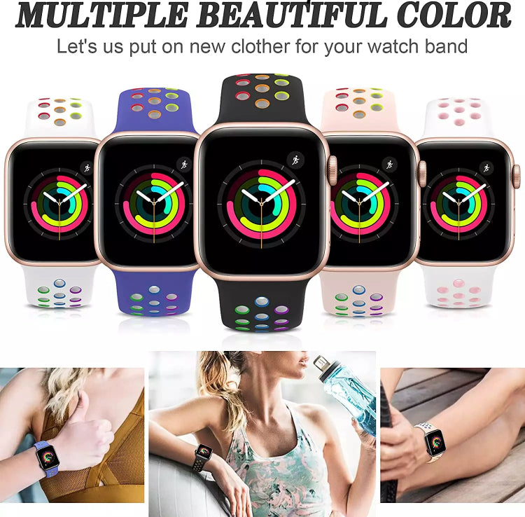 Signature Nike Apple Watch Silicone Sport Bands with Breathable Linings- for Selected Apple Watch 40mm Size - Super Savings Technologies Co.,LTD 