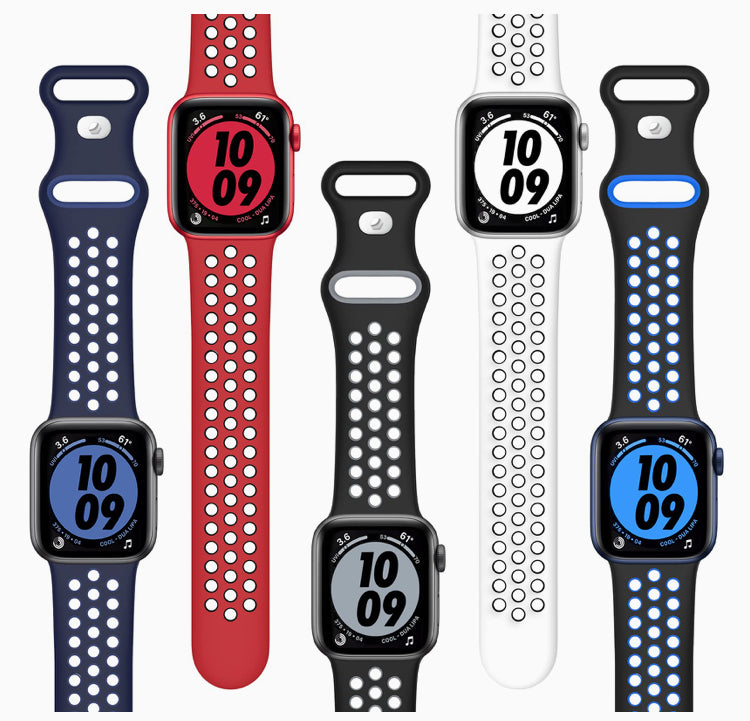 Signature Nike Apple Watch Silicone Sport Bands with Breathable Linings- for Selected Apple Watch 40mm Size - Super Savings Technologies Co.,LTD 