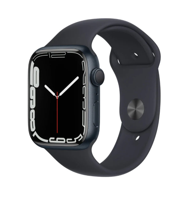 (Newly Sealed) Apple Watch Series 7 (GPS) 41mm or 45mm New Midnight Black with Sport Watch Band (Model A2474) - Super Savings Technologies Co.,LTD 