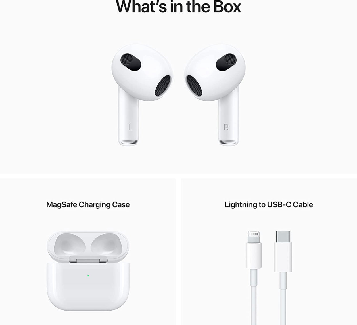 (Open Box) New Apple AirPods OEM 3rd Generation- High Copy  (Model A2564/A2565/A2566 MME73AM/A) Official White Colour - Super Savings Technologies Co.,LTD 