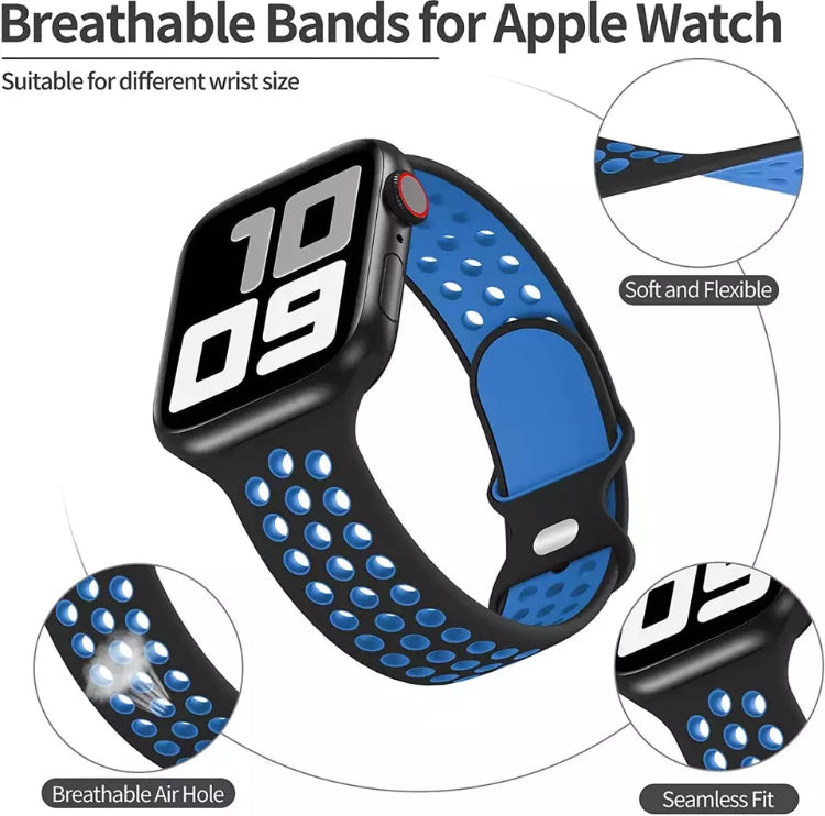 Signature Nike Apple Watch Silicone Sport Bands with Breathable Linings- for Selected Apple Watch 40mm Size - Super Savings Technologies Co.,LTD 