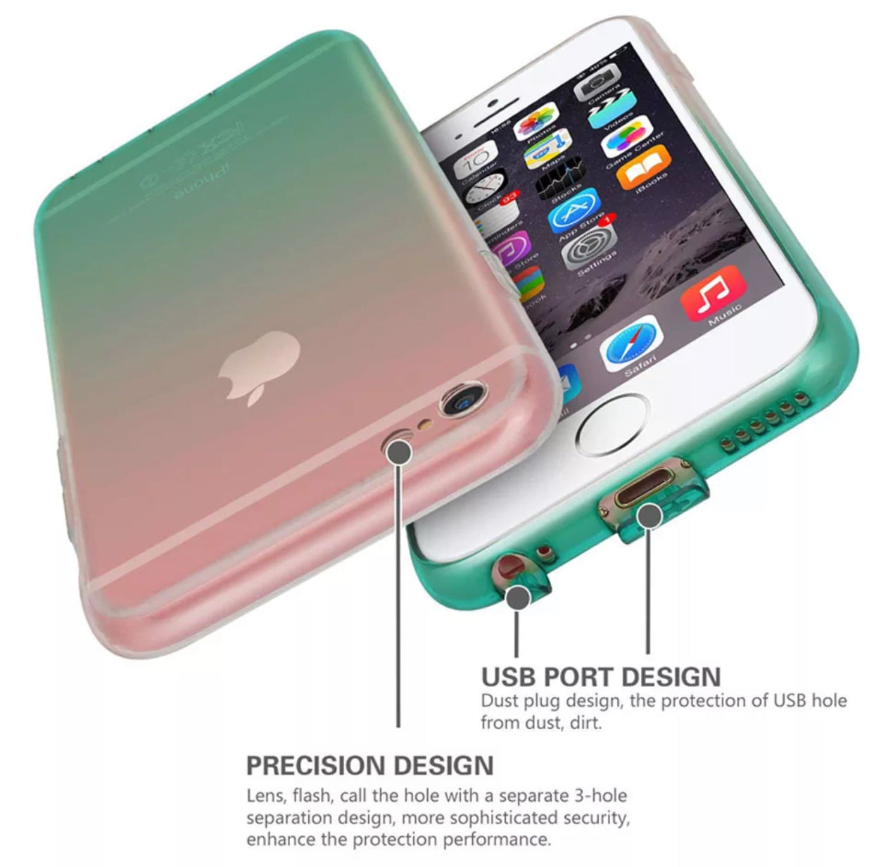 Premium Softshell TPU Colourful Gradient Cases (Extra 1.33mm Thickness)- for Apple iPhone X/XS - Super Savings Technologies Co.,LTD 