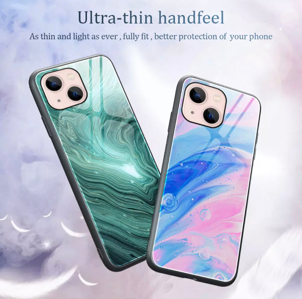 Premium Hard Tempered Glass Marble Painted Case-for selected Apple iPhone models - Super Savings Technologies Co.,LTD 