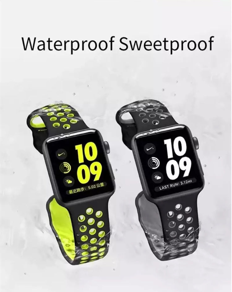 Signature Nike Apple Watch Silicone Sport Bands with Breathable Linings- for Selected Apple Watch 40mm Size - Super Savings Technologies Co.,LTD 