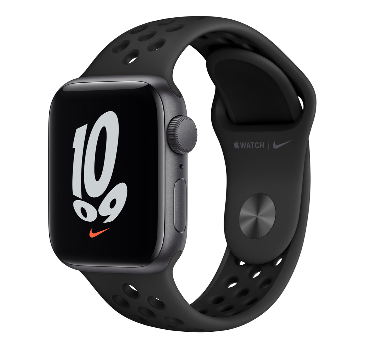 (New Open Box) Apple Watch Special Nike Series 6 GPS, 40mm or 44mm Space Gray Aluminum Case with Anthracite/Black Nike Sport Band (Model A2291) - Super Savings Technologies Co.,LTD 